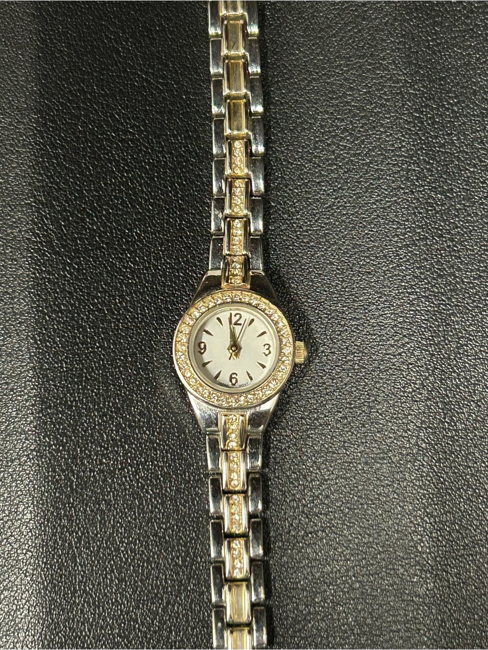 Classic Two-Tone Crystal Accent Women's Bracelet Watch